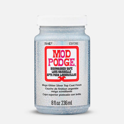 Plaid : Mod Podge : Mega Glitter : 8oz : 236ml : Silver