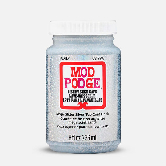Plaid : Mod Podge : Mega Glitter : 8oz : 236ml : Silver