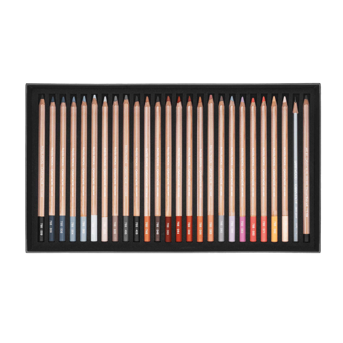 Caran d'Ache Pastel 788376 Artist - Juego de 76 lápices de colores, carboncillo y lápices Grafwood, alta concentración de pigmentos, aplicación cremosa