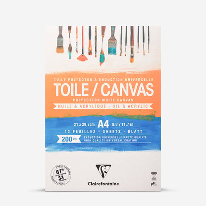 Clairefontaine : Canvas Pad: 10 Sheets : 200gsm