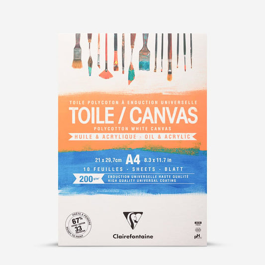 Clairefontaine : Canvas Pad: 10 Sheets : 200gsm
