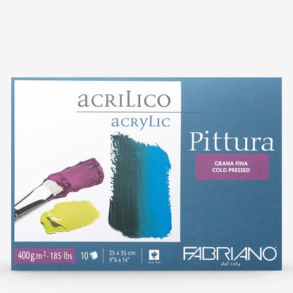 Fabriano : Pittura : Acrylic Block : 185lb : 400gsm : 10 Sheets