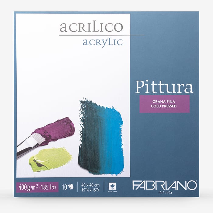 Fabriano : Pittura : Acrylic Block : 185lb : 400gsm : 10 Sheets