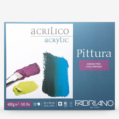 Fabriano : Pittura : Acrylic Block : 185lb : 400gsm : 10 Sheets