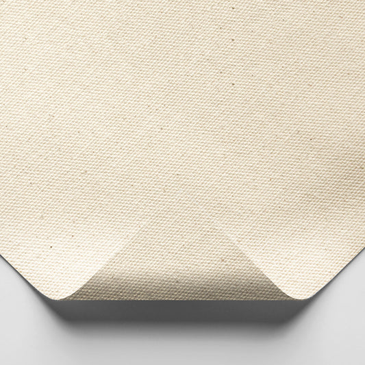 Medium Cotton Duck Canvas : 339gsm (10oz) : Unprimed : 183cm Wide (Apx.72in) : Per Metre : Sent folded