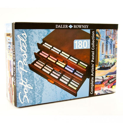 Daler-Rowney : Artists' Soft Pastel : Deluxe Wooden Box : 180 Pastels