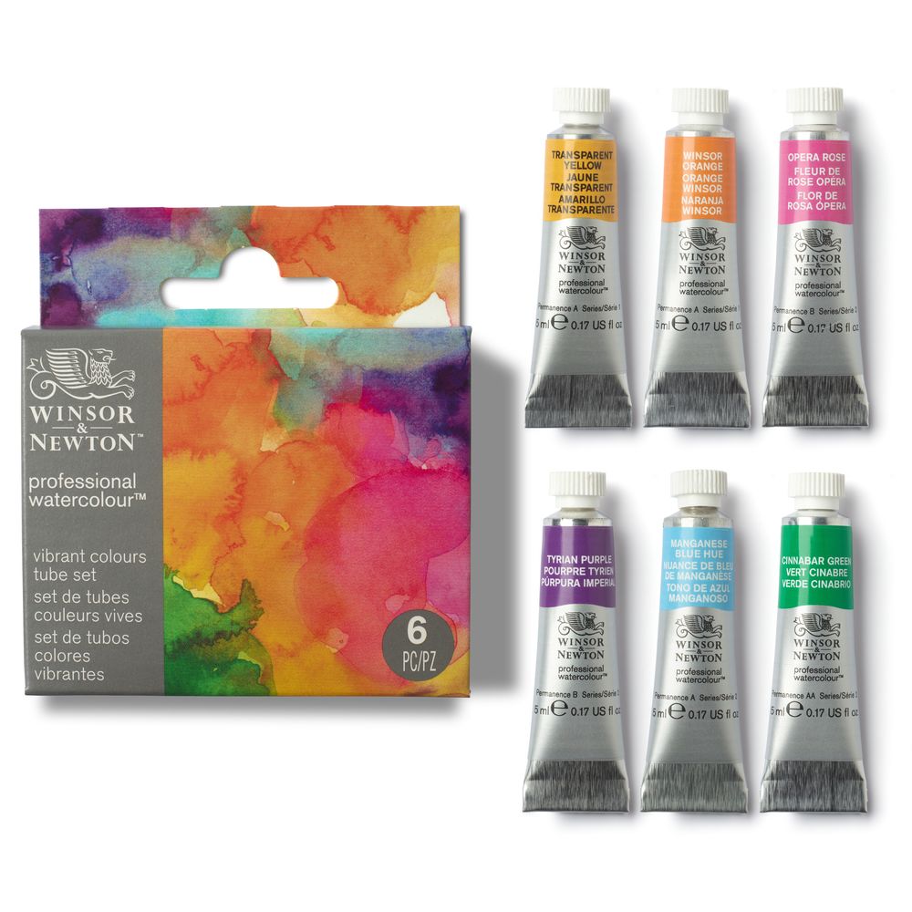 Winsor & Newton : Professional Watercolour : 5ml : Vibrant : Set of 6