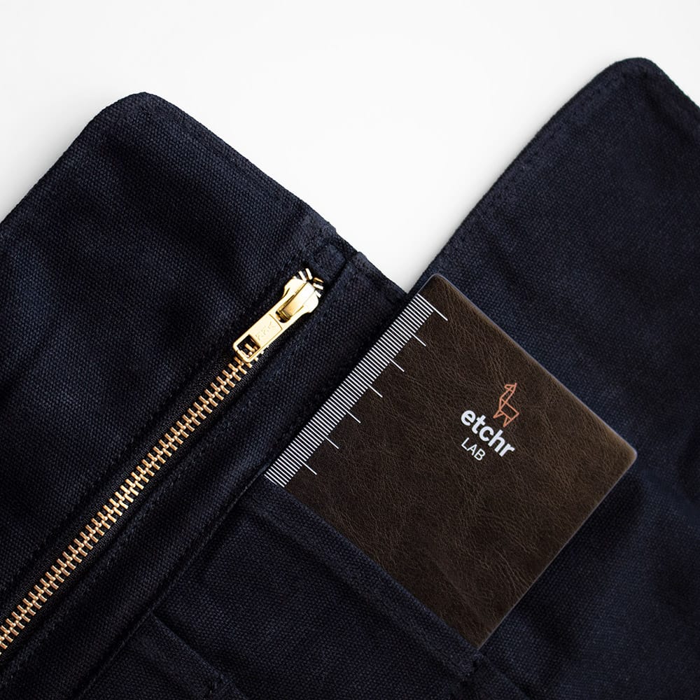 Etchr : Artists Roll-up Pouch : Waxed Cotton Canvas : Waterproof : Black