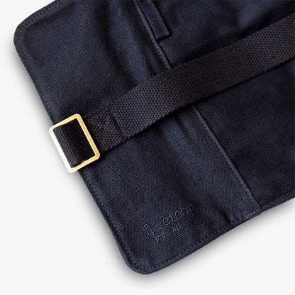 Etchr : Artists Roll-up Pouch : Waxed Cotton Canvas : Waterproof : Black