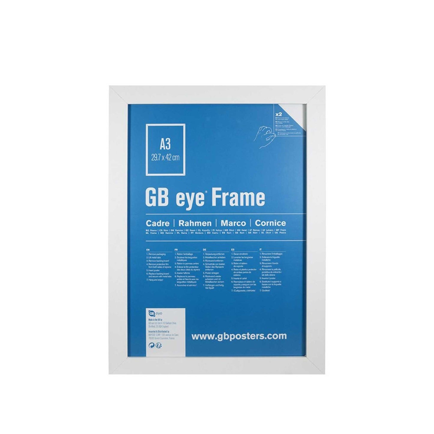 GB Eye Contemporary Economy Frames - A3, White