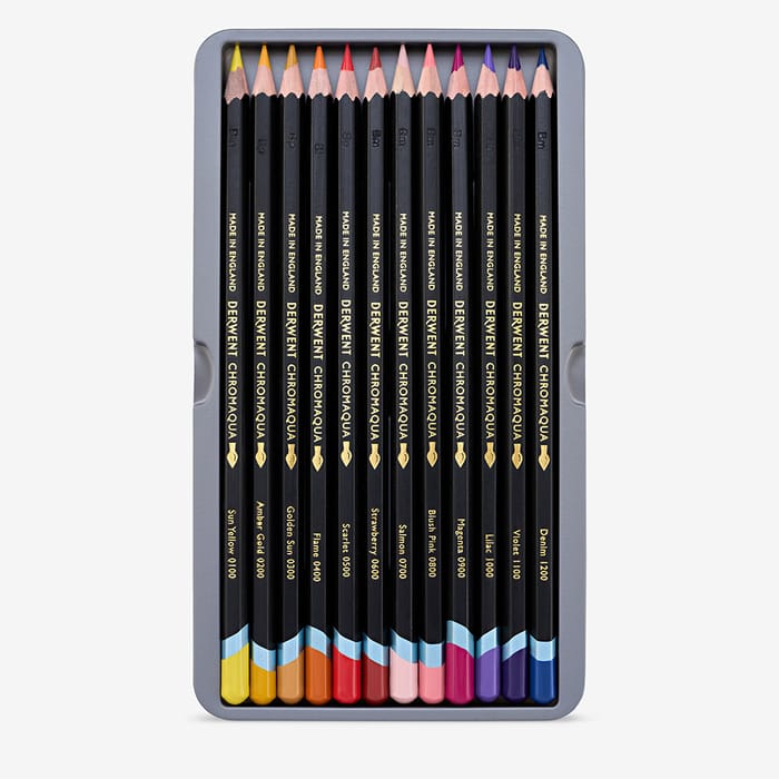 Derwent : Chromaqua : Watercolour Pencil : Tin Set of 24