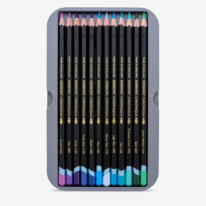 Derwent : Chromaqua : Watercolour Pencil : Tin Set of 36