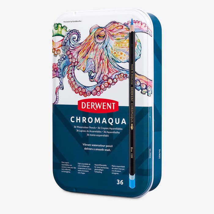Derwent : Chromaqua : Watercolour Pencil : Tin Set of 36