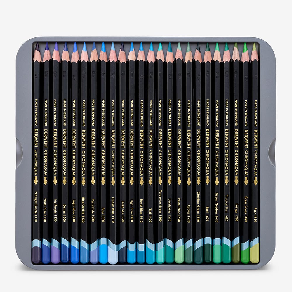 Derwent : Chromaqua : Watercolour Pencil : Tin Set of 72