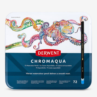 Derwent : Chromaqua : Watercolour Pencil : Tin Set of 72