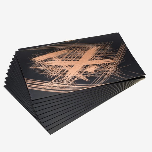 Essdee : Scraperfoil : Black coated Copperfoil : Pack of 10 Sheets
