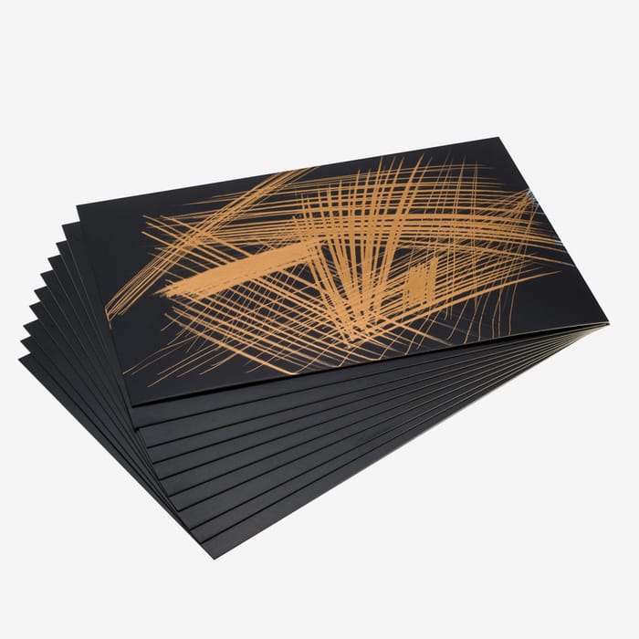 Essdee : Scraperfoil : Black coated Goldfoil : Pack of 10 Sheets