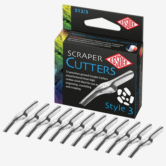 Essdee : Scraperboard Cutter : Shape No.3 : Box of 12 (Requires a Handle/Holder)