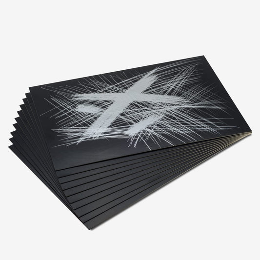 Essdee : Scraperfoil : Black coated Silverfoil : Pack of 10 Sheets