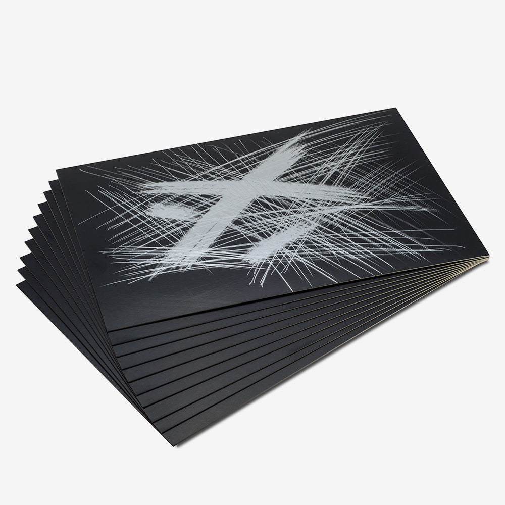 Essdee : Scraperfoil : Black coated Silverfoil : Pack of 10 Sheets