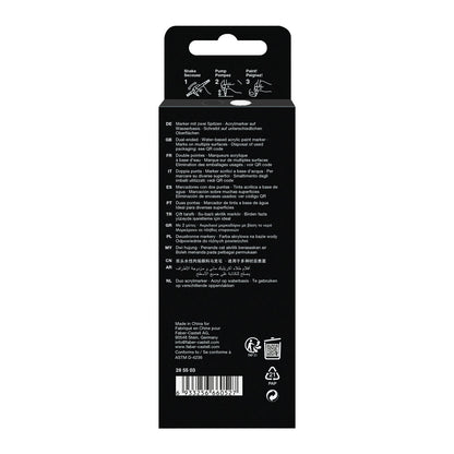 Faber-Castell : Black Edition : Shake & Paint Acrylic Dual Markers : Black and White : Set of 2