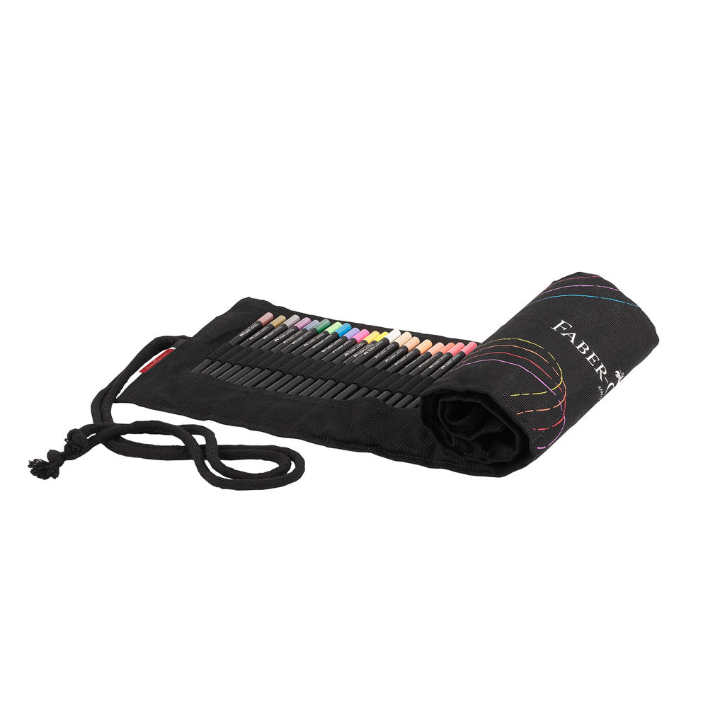 Faber-Castell : Black Edition : Coloured Pencils : Roll Set of 72