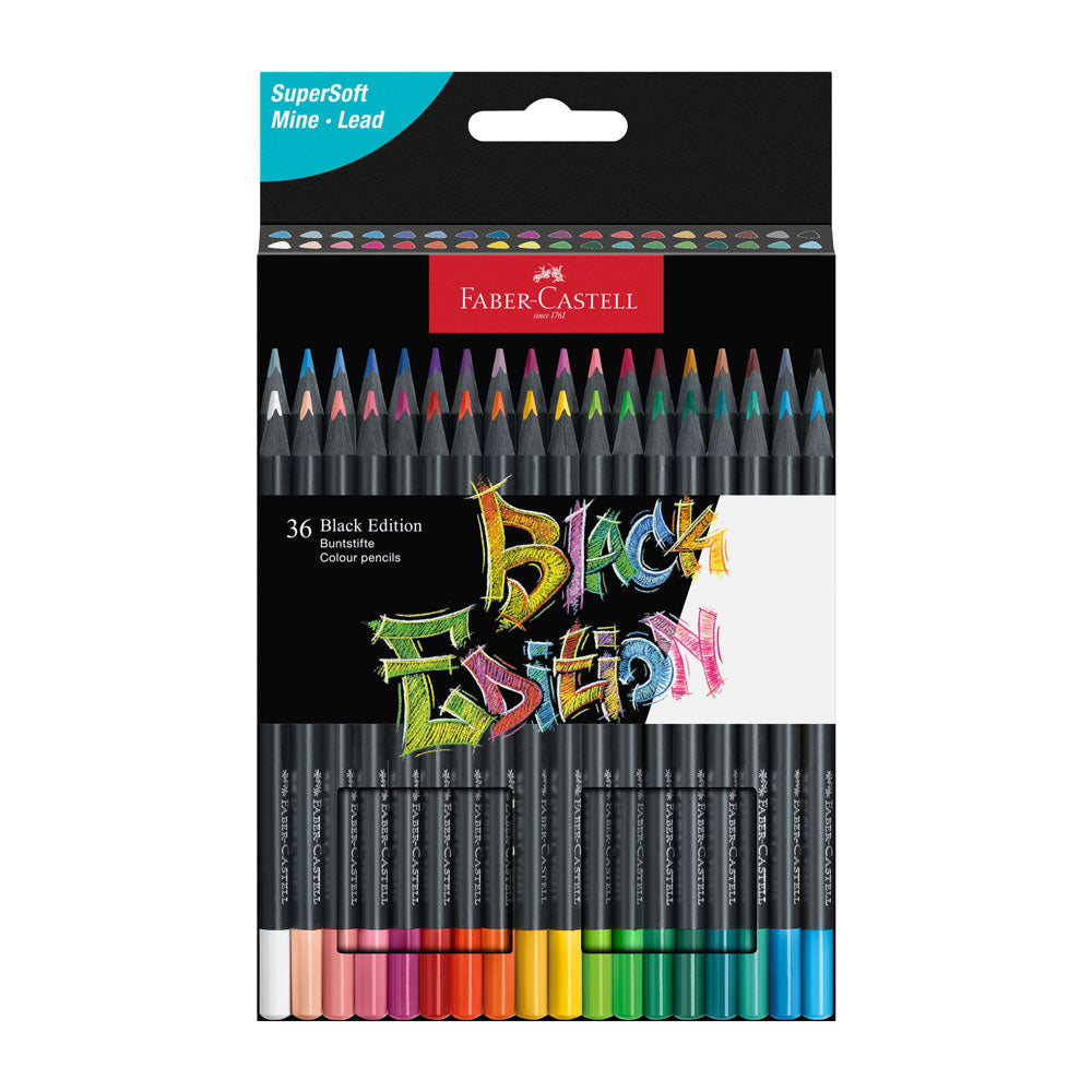 Faber-Castell : Black Edition : Coloured Pencils : Set of 36