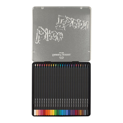 Faber-Castell : Black Edition : Coloured Pencils : Metal Tin Set of 24