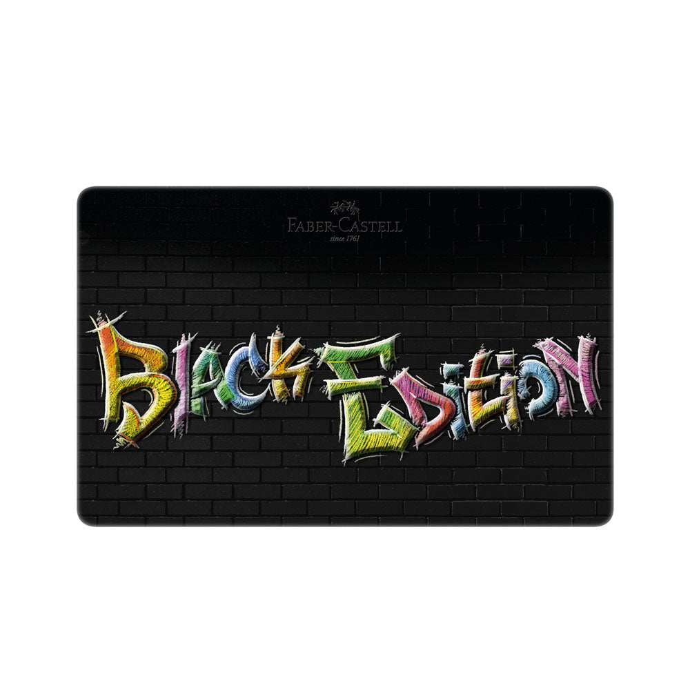 Faber-Castell : Black Edition : Coloured Pencils : Metal Tin Set of 36