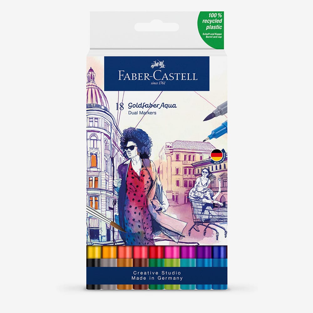 Faber-Castell : Goldfaber : Aqua Dual Marker : Set of 18