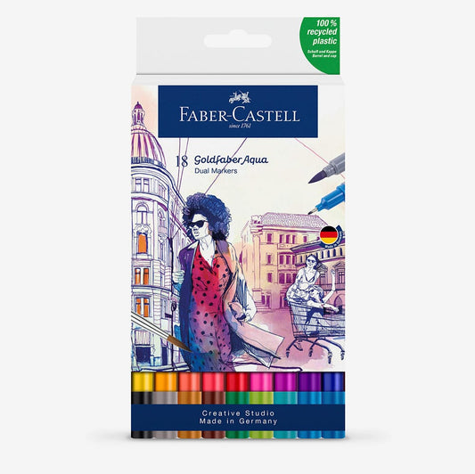 Faber-Castell : Goldfaber : Aqua Dual Marker : Set of 18