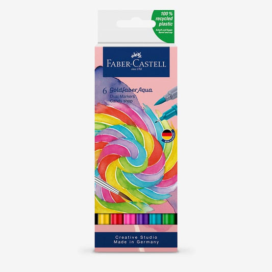 Faber-Castell : Goldfaber : Aqua Dual Marker : Candy Shop : Set Of 6