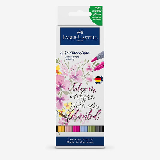 Faber-Castell : Goldfaber : Aqua Dual Marker : Lettering : Set Of 6