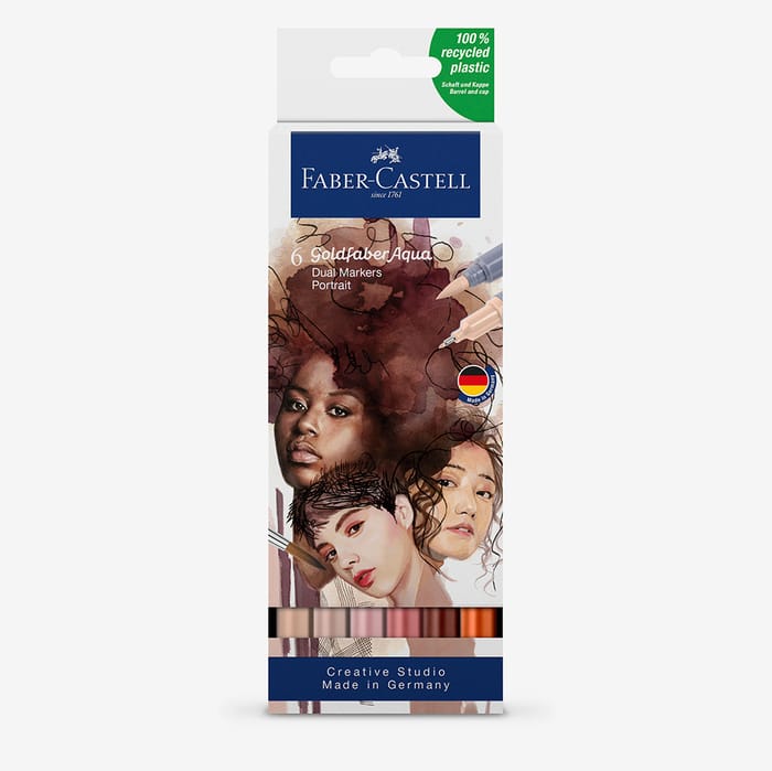 Faber-Castell : Goldfaber : Aqua Dual Marker : Portrait : Set Of 6