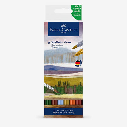 Faber-Castell : Goldfaber : Aqua Dual Marker : Tuscany : Set Of 6