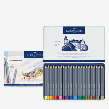 Faber-Castell : Goldfaber Aqua : Watercolour Pencil : Metal Tin Set of 36