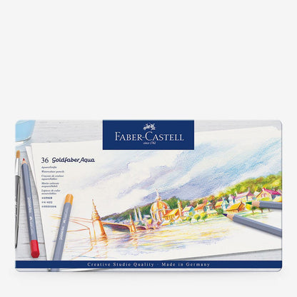 Faber-Castell : Goldfaber Aqua : Watercolour Pencil : Metal Tin Set of 36