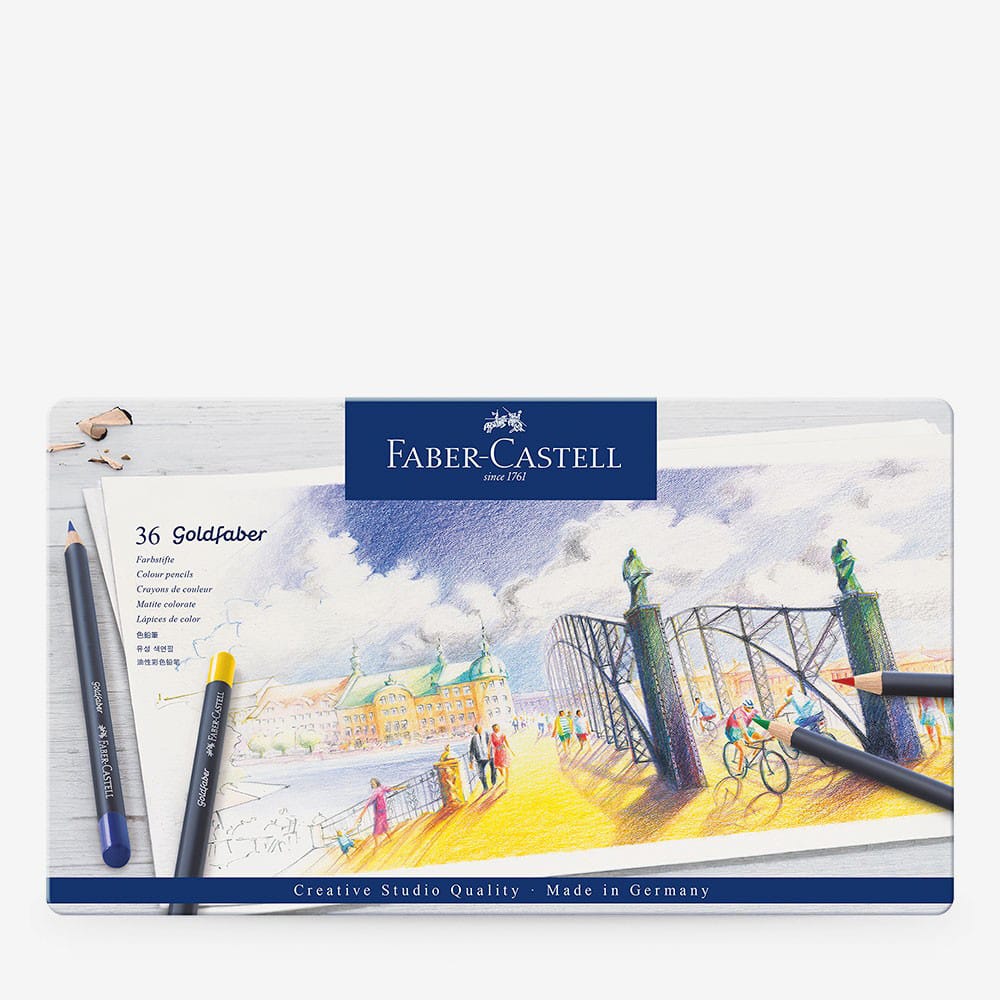 Faber-Castell : Goldfaber : Coloured Pencil : Metal Tin Set of 36
