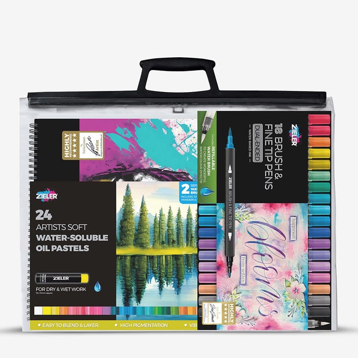 Zieler : Artists Complete Colouring Set : Clear A3 Case : Set of 44