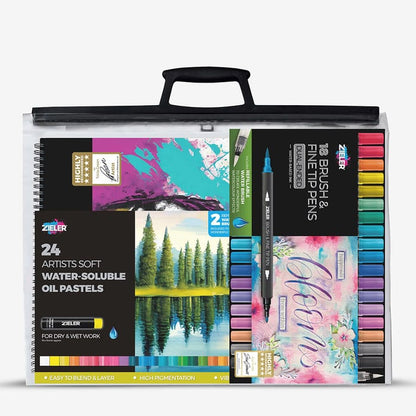 Zieler : Artists Complete Colouring Set : Clear A3 Case : Set of 44