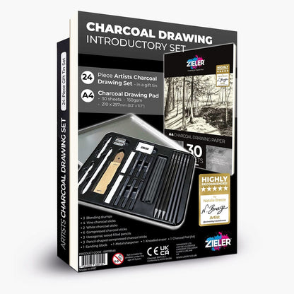 Zieler : Charcoal Drawing : Introductory Set : Set of 25