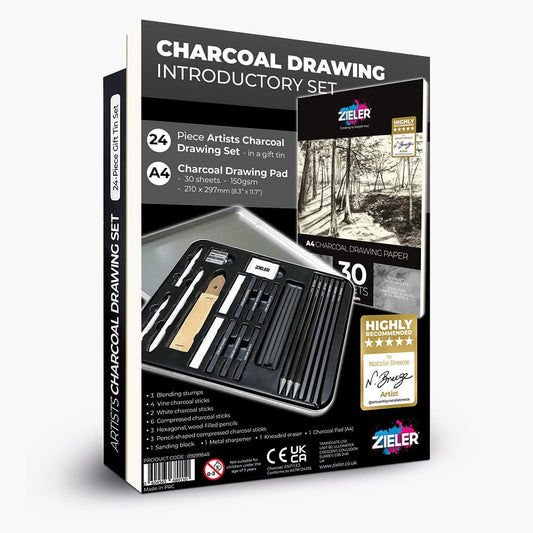 Zieler : Charcoal Drawing : Introductory Set : Set of 25