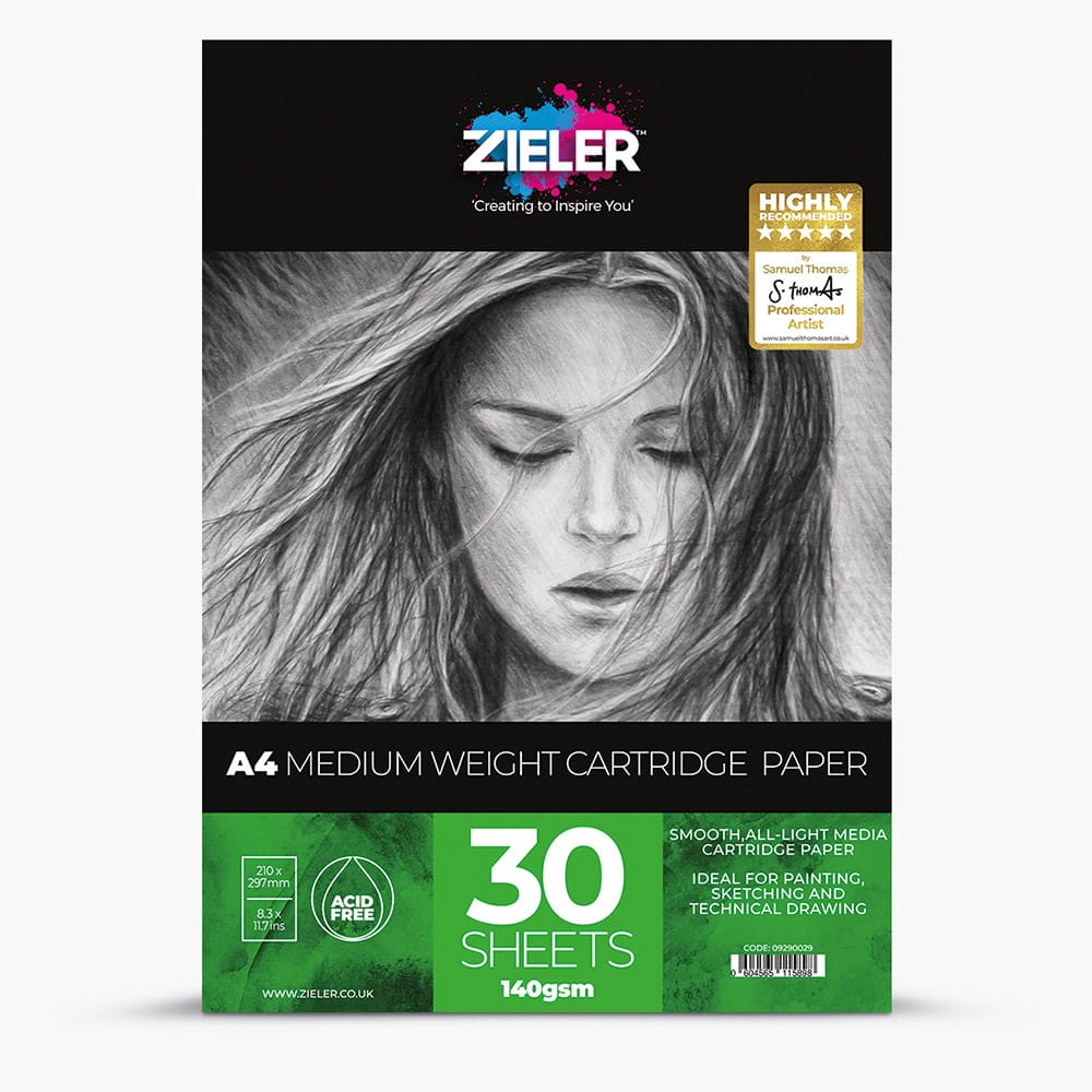 Zieler : Complete Drawing & Sketching Set : Clear A3 Case : Set of 26