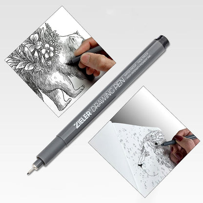 Zieler : Fineliner Drawing Pens : Set of 12