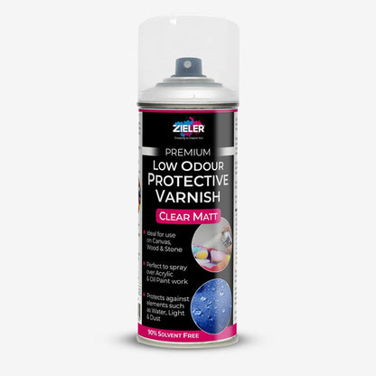 Zieler : Premium Low Odour Varnish Spray : 400ml : Matt