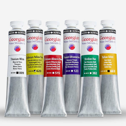 Daler-Rowney : Georgian Water Mixable Oil Paint : Starter Set : 20ml : Set Of 6