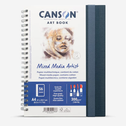 Canson : Artbook : Spiral : Portrait : Mixed Media Artist : 300gsm : 56 Pages