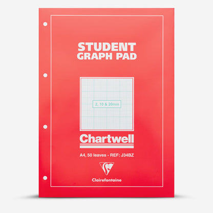 Clairefontaine : Chartwell Graph Pad : 2, 10 & 20mm Grid : A4 : 50 Sheets
