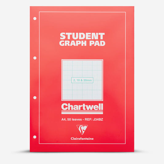 Clairefontaine : Chartwell Graph Pad : 2, 10 & 20mm Grid : A4 : 50 Sheets