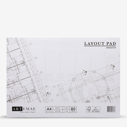 Artemae : Artists Layout Pad : A4 : 50gsm : 80 Sheets